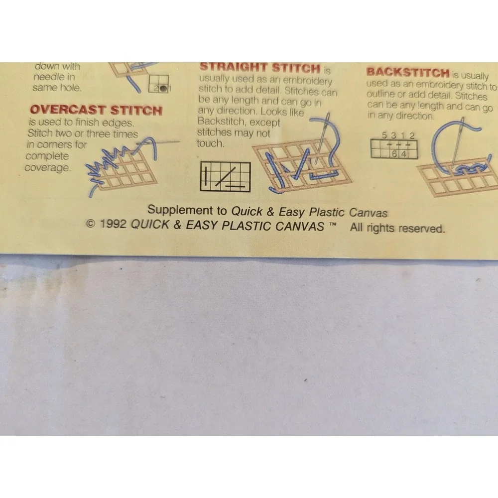 1992 Quick Easy Plastic Canvas Bazaar Best Sellers Craft Book Patterns 913208‎